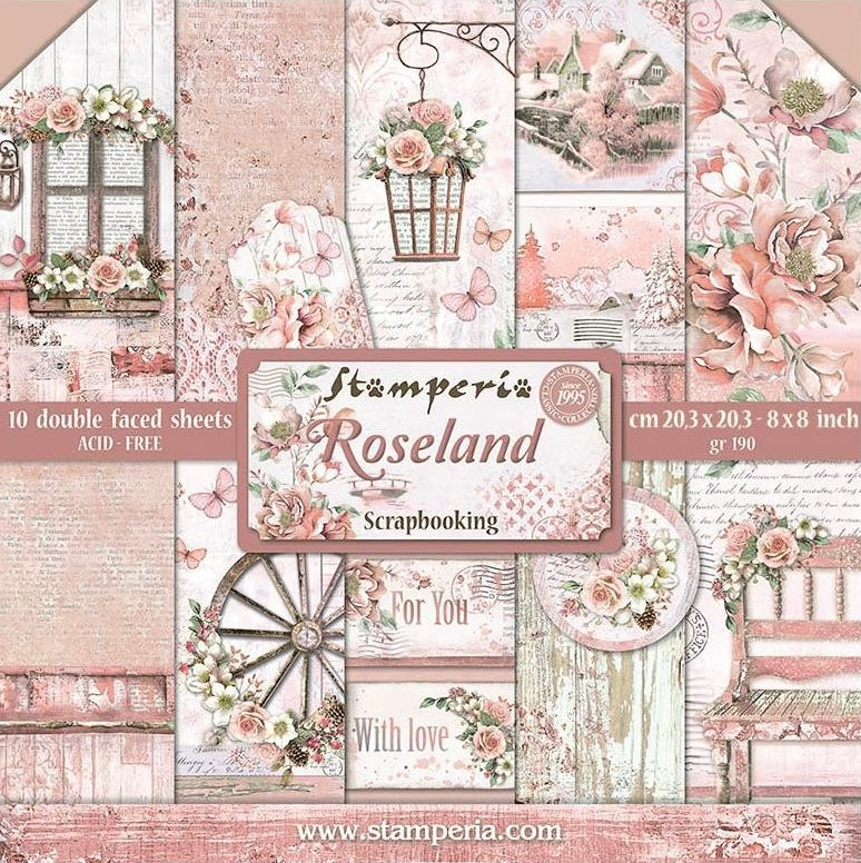 Stamperia Double-Sided Paper Pad 12x12 10/Pkg-House of Roses, 10 Designs/1 Each