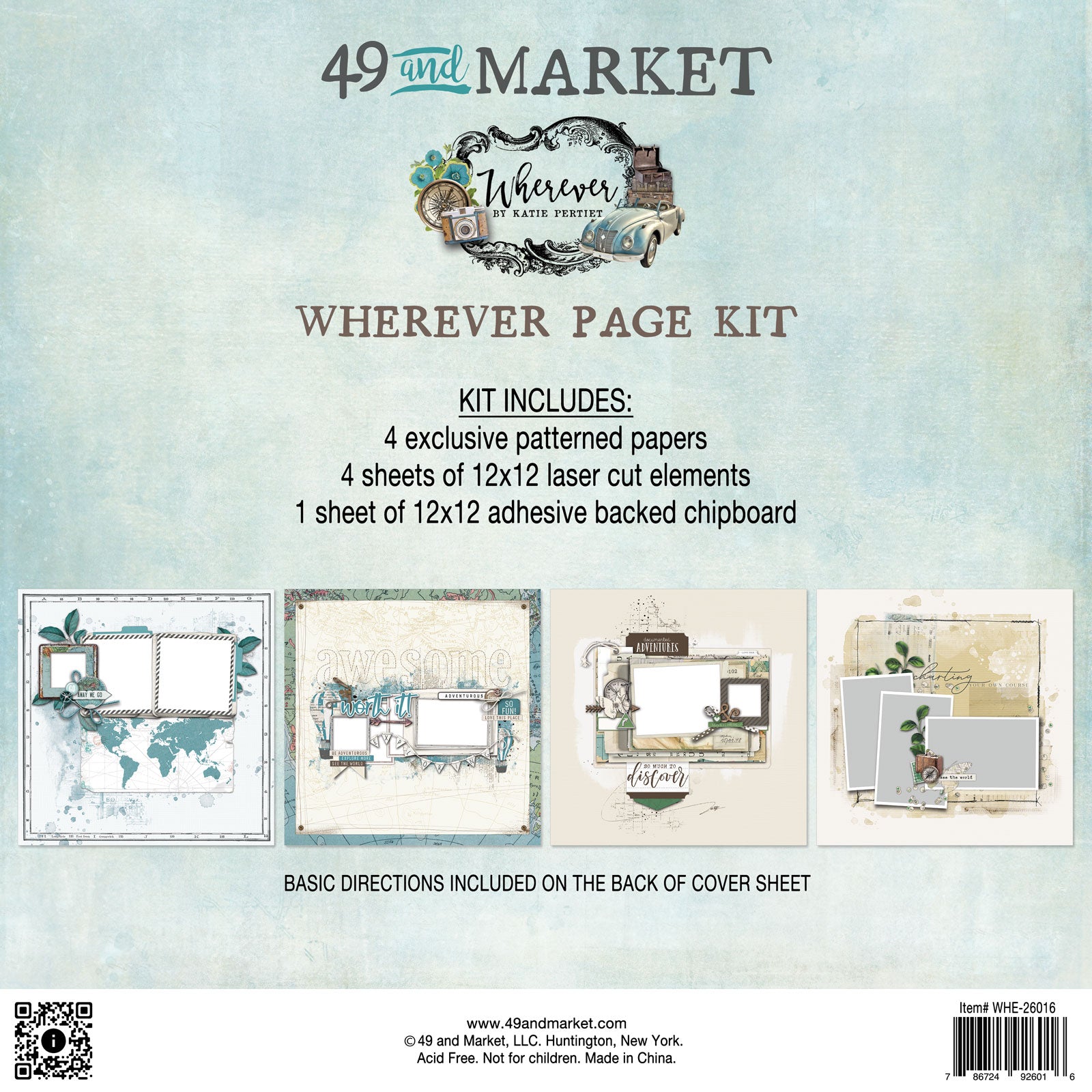 49 AND MARKET IN THE LEAVES ALBUM KIT + 2 bonus layouts