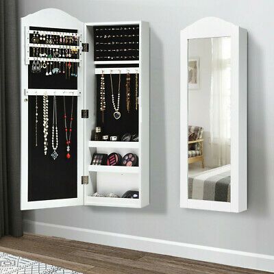 Wall-Mounted Jewelry Armoires with Mirror
