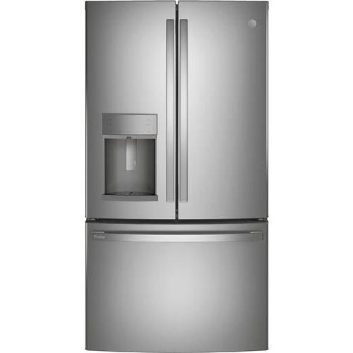 GE Profile 36 in. 25.3 cu. ft. Side-by-Side Refrigerator with External Ice  & Water Dispenser - Stainless Steel