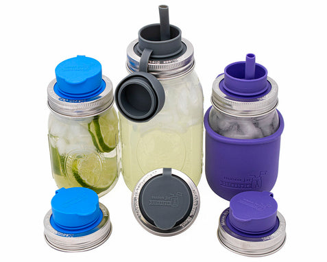 Newest Superb Version]EAXCK 8 oz Mason Jars with Lids and Bands 6 PACK,Wide  Mouth