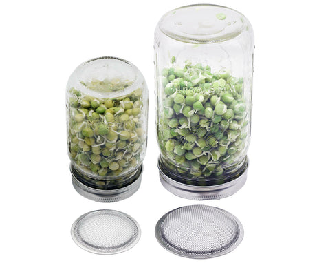 Stainless Steel Juicing Lid for Wide Mouth Mason Jars With Attached Ri