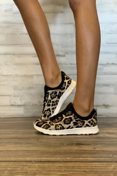 leopard slip on sneakers size 10