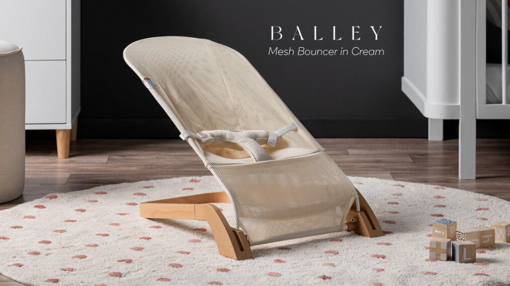 Shop the Balley Mesh Bouncer in Cream. Explore Mocka Kids range.