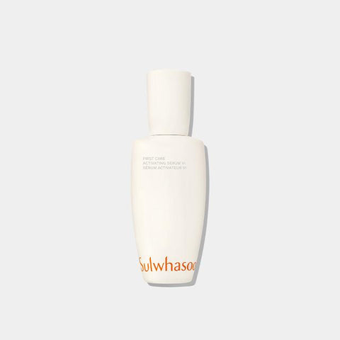 Sulwhasoo First Care Activating Serum VI, a 60ml anti-aging facial serum formulated with ginseng to improve signs of aging like wrinkles, elasticity, and uneven skin tone.