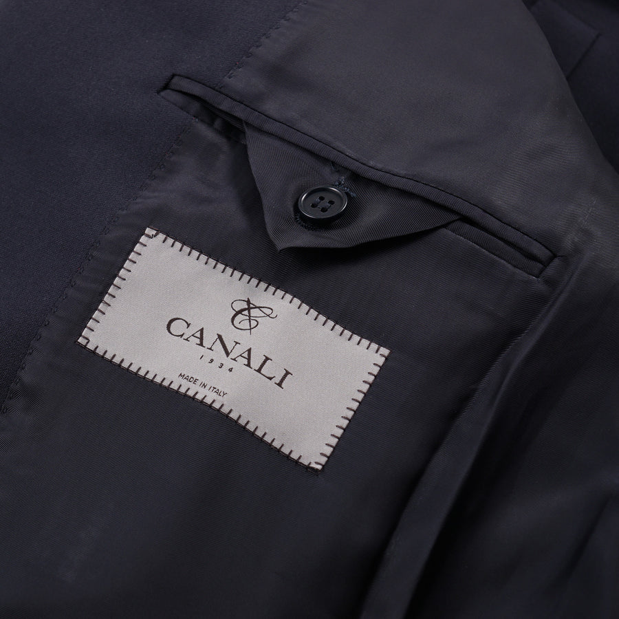 Canali Modern-Fit Solid Navy Wool Suit - Top Shelf Apparel