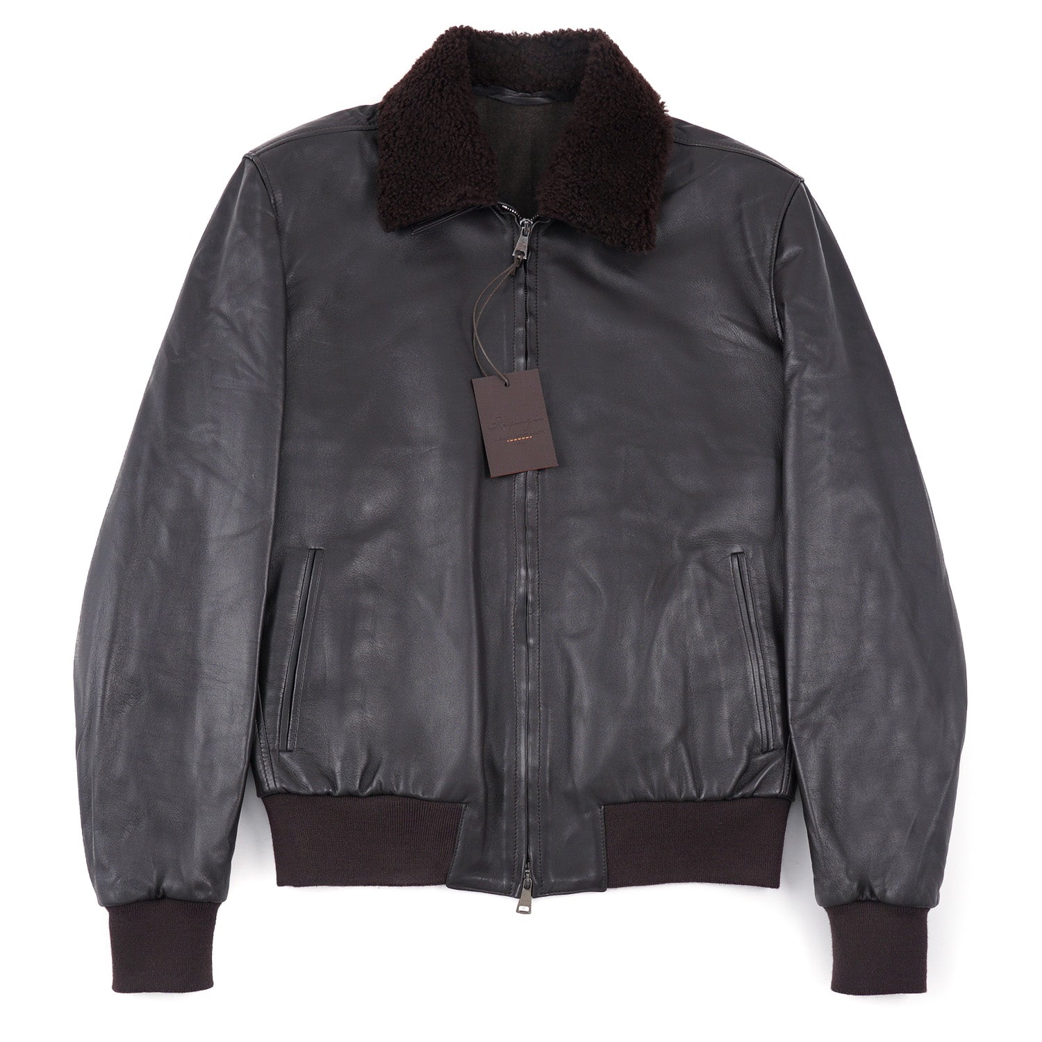 Rifugio Leather Jacket with Shearling Collar - Top Shelf Apparel