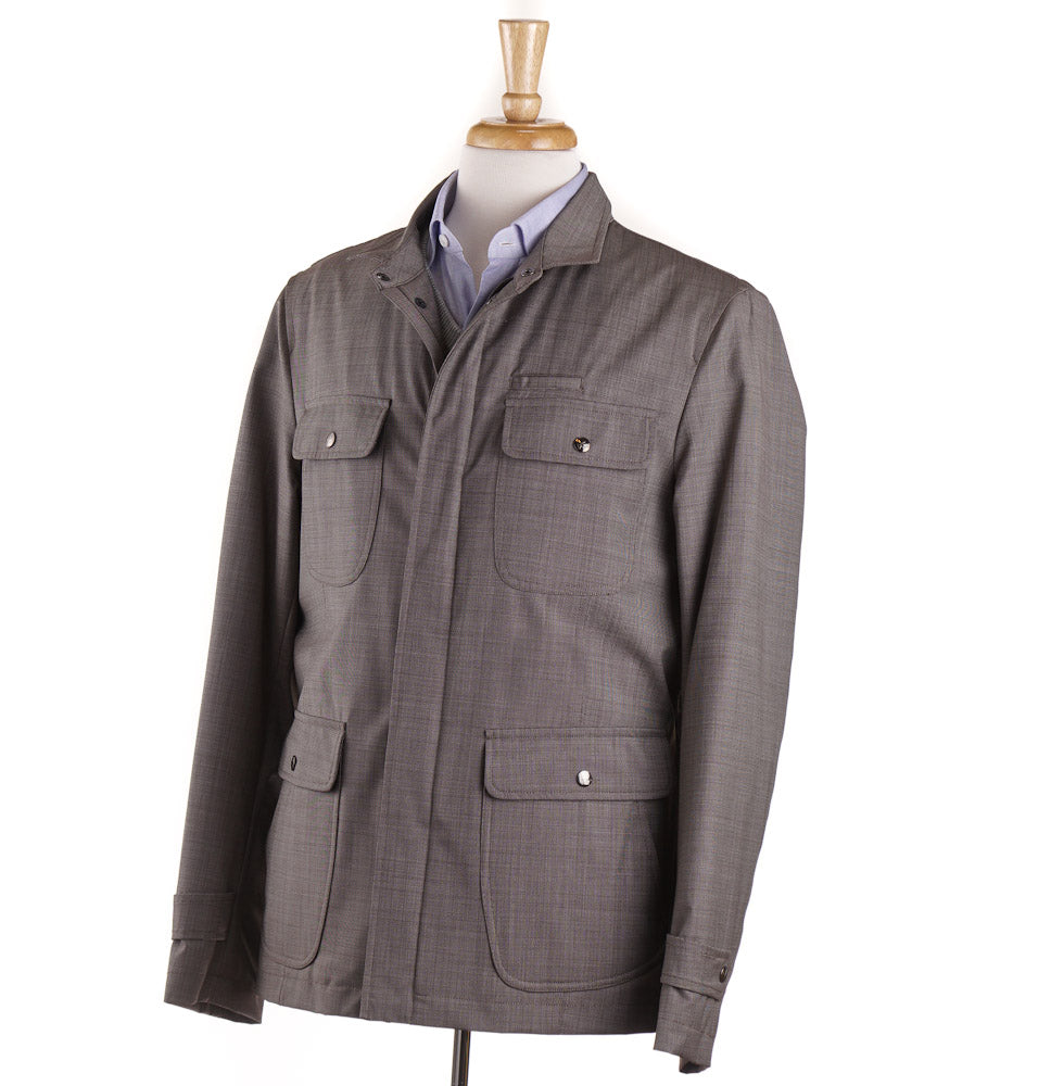 Isaia Weather-Repellent Field Jacket in Steel Gray – Top Shelf Apparel