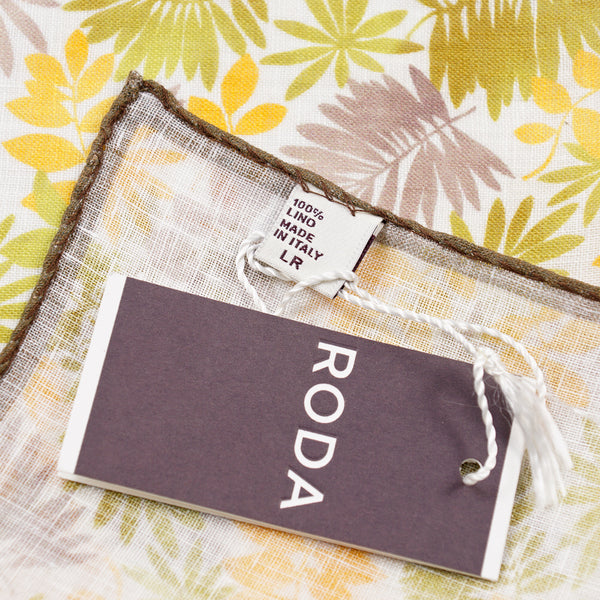 Roda Leaf Print Linen Pocket Square – Top Shelf Apparel