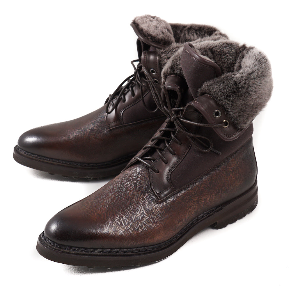 Santoni Shearling-Lined Leather Ankle Boots – Top Shelf Apparel