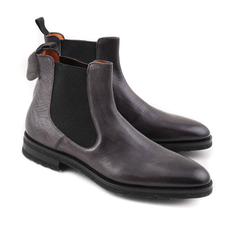 dark gray chelsea boots