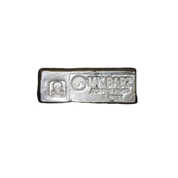 2 Troy Oz. MK BarZ Classic Kit Kat Stamped Bar .999 Fine Silver