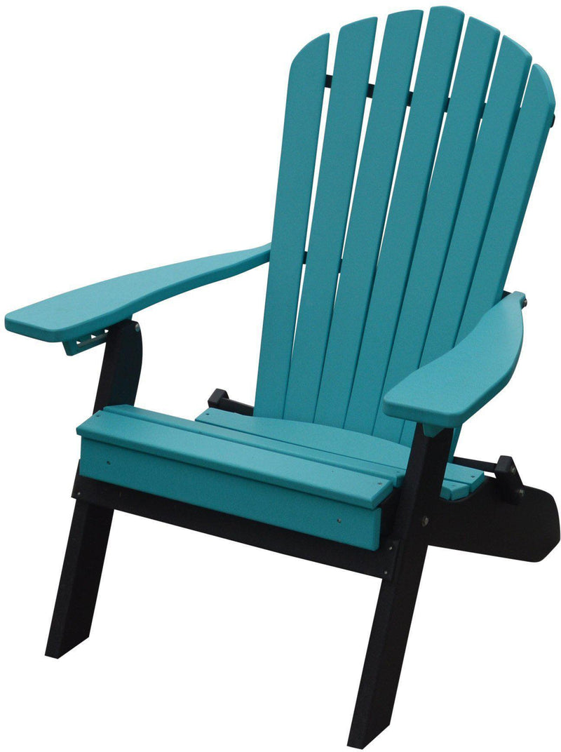 A&amp;L Furniture Co. Outdoor Folding Adirondack Chair W ...