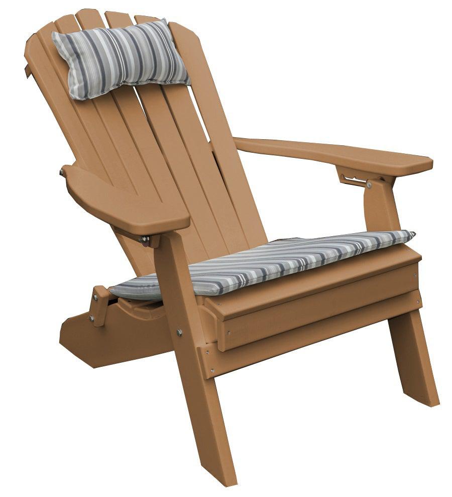 A&L Furniture Recycled Plastic Folding And Reclining Fanback Adirondack Chair - LEAD TIME TO SHIP 2 WEEKS