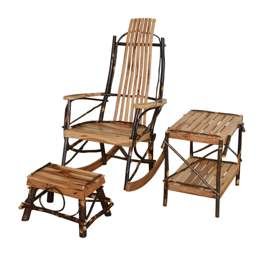 Amish Rocking Chair with Hickory Foot Stool – Rocking Furniture