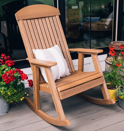 Luxcraft High Back Rocking Chair Outdoor Porch Rocker