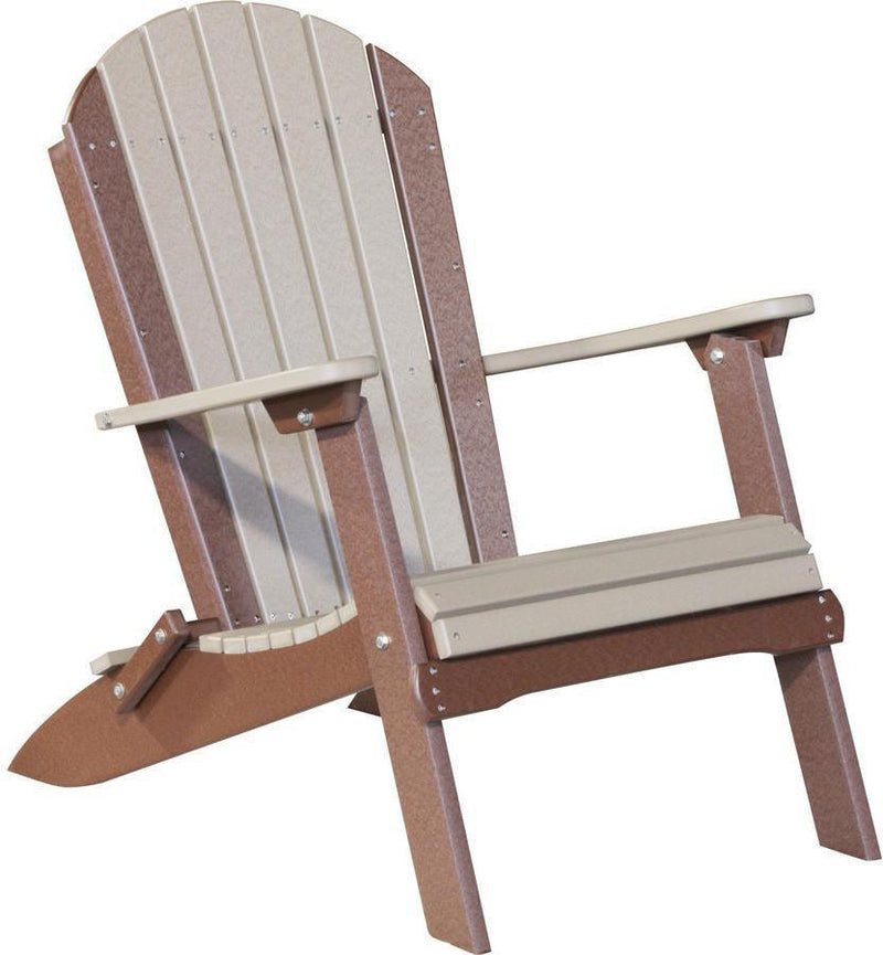 LuxCraft Folding Recycled Plastic Adirondack Chair