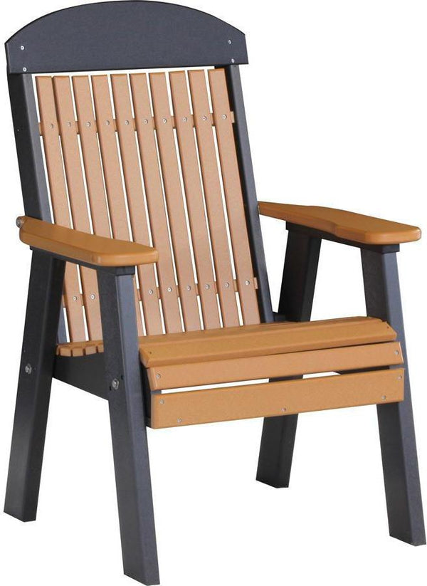 LuxCraft 2' Classic High Back Outdoor Chair - Recycled Plastic