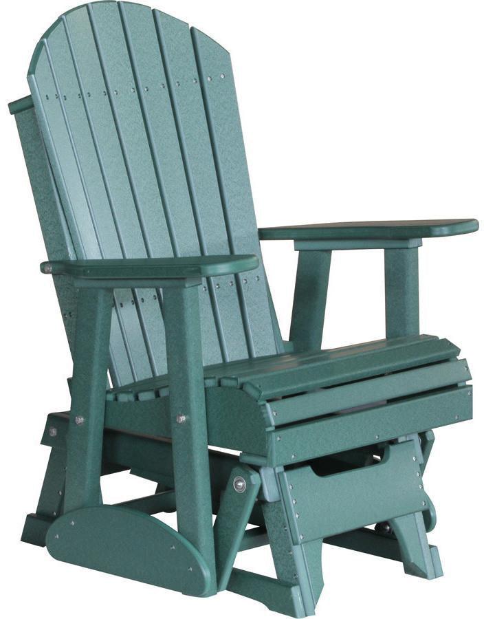 luxcraft adirondack recycled plastic 2'glider chair