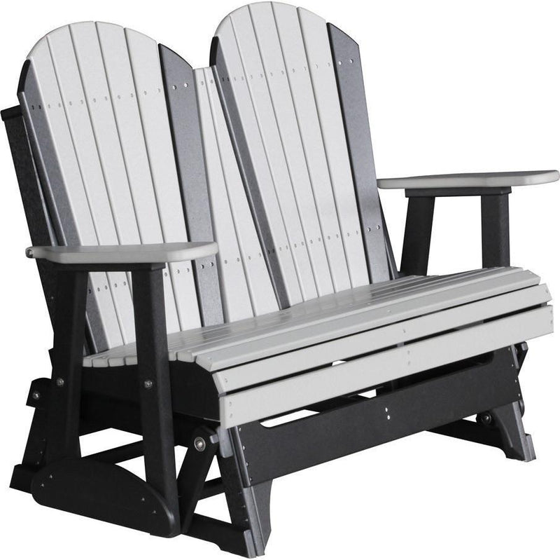 LuxCraft Adirondack 4' Recycled Plastic Glider Chair ...