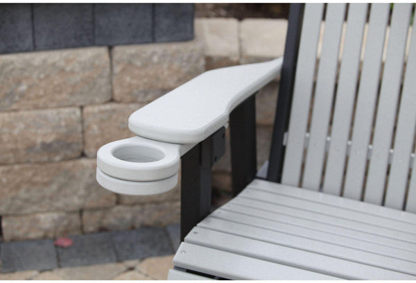 LuxCraft Recycled Plastic Glider Chair Cup Holder 
