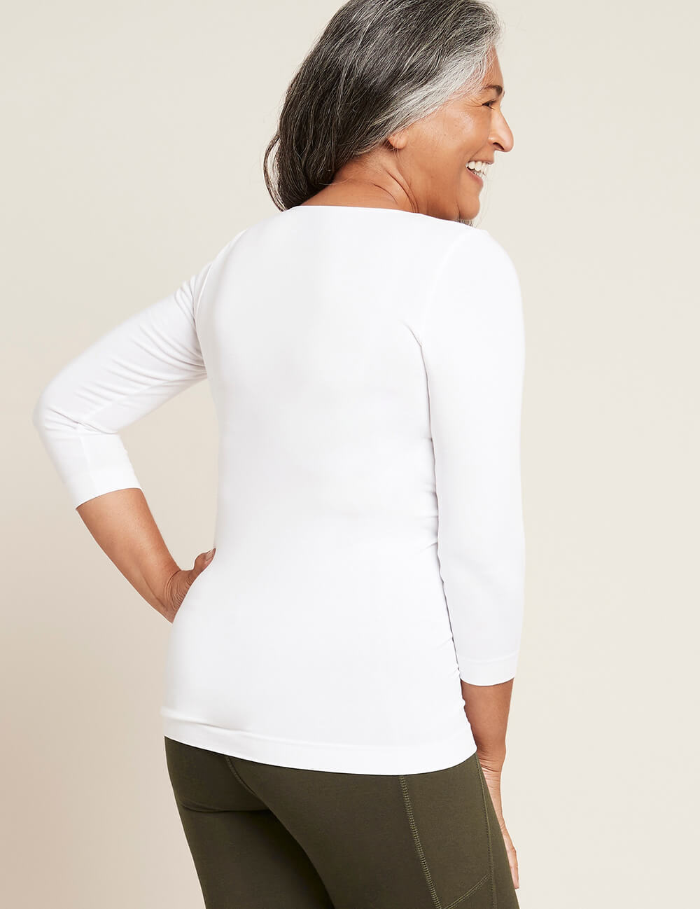 3/4 Sleeve Top - White