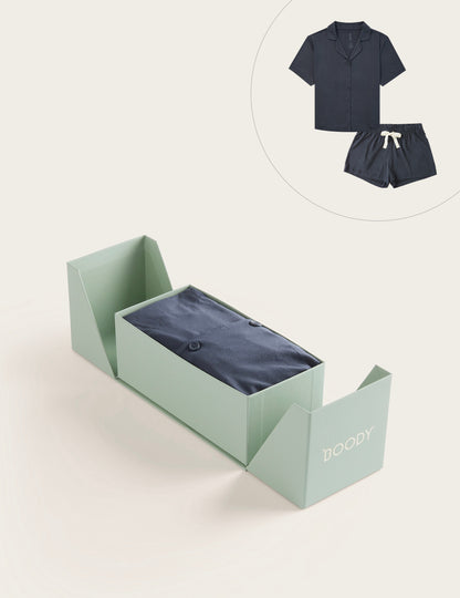 Set Giftbox - Goodnight Short Sleeve Sleep Shirt & Sleep Shorts - Storm Image 1