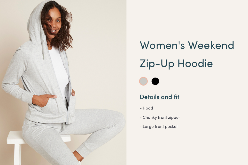 womens weekend zip up hoodie