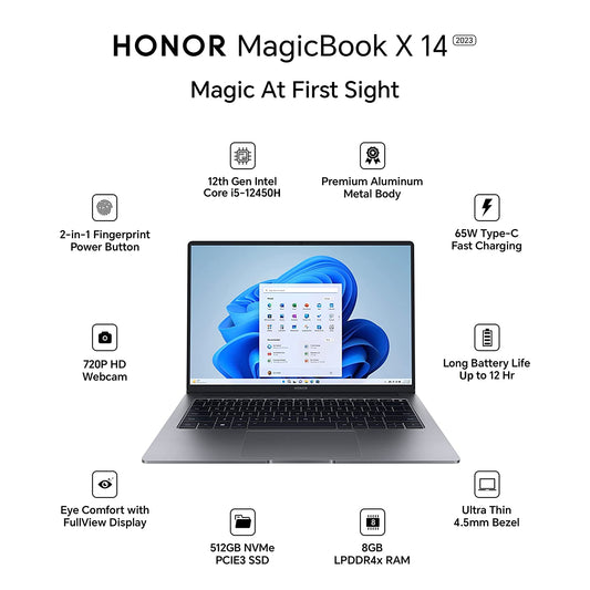 Honor announces MagicBook 14 2023 laptop with a 13th-Gen Core i5 -  Gizmochina