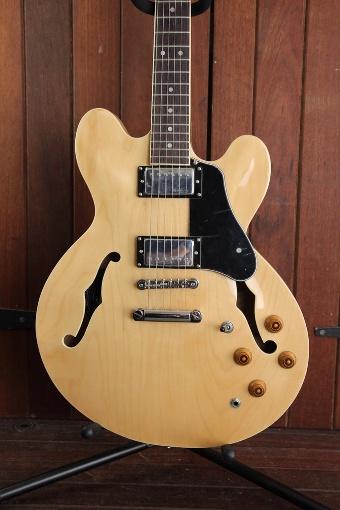Vintage VSA500M Semi-Acoustic Guitar Natural Maple