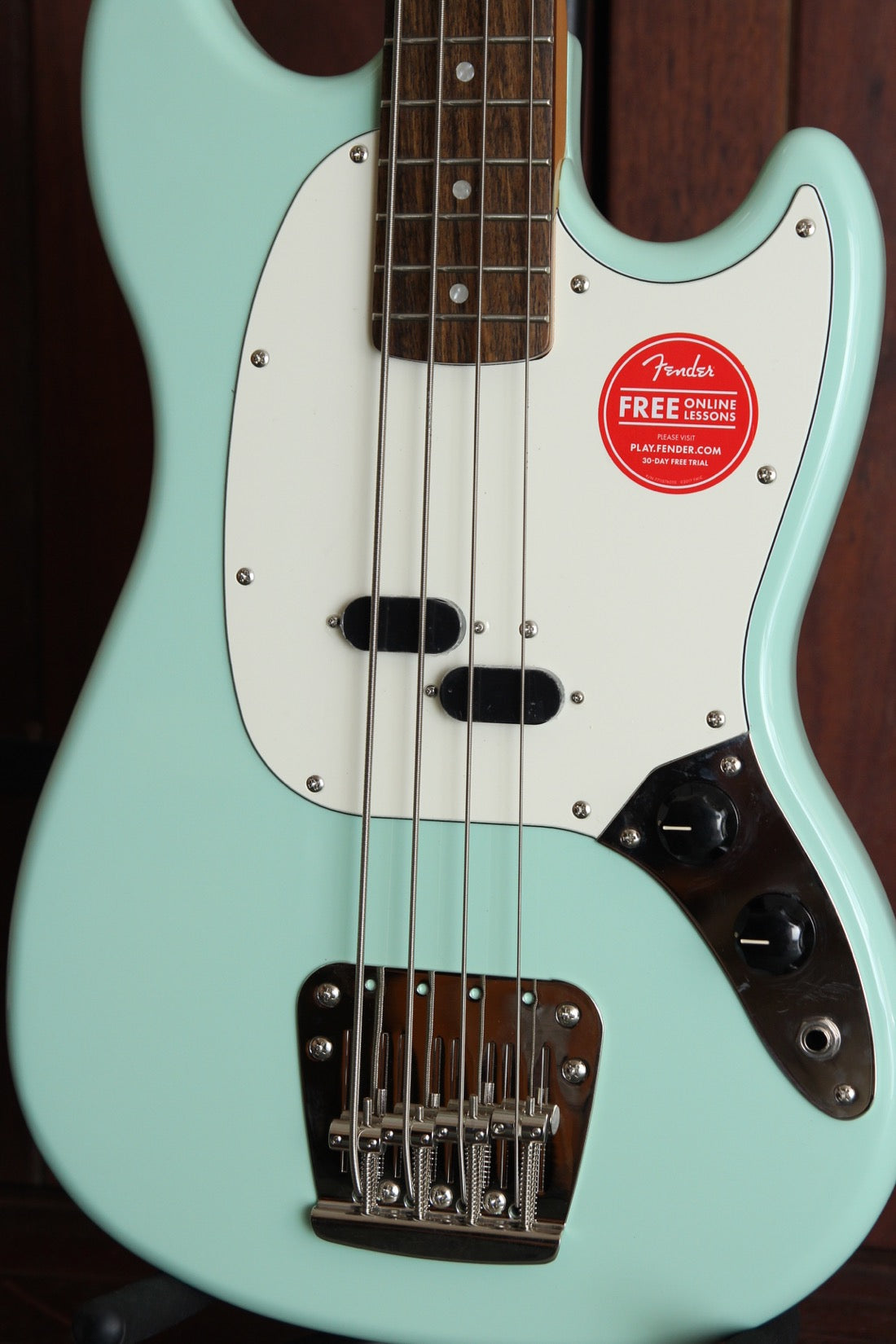Squier Classic Vibe 60s Mustang Bass Surf Green The Rock Inn