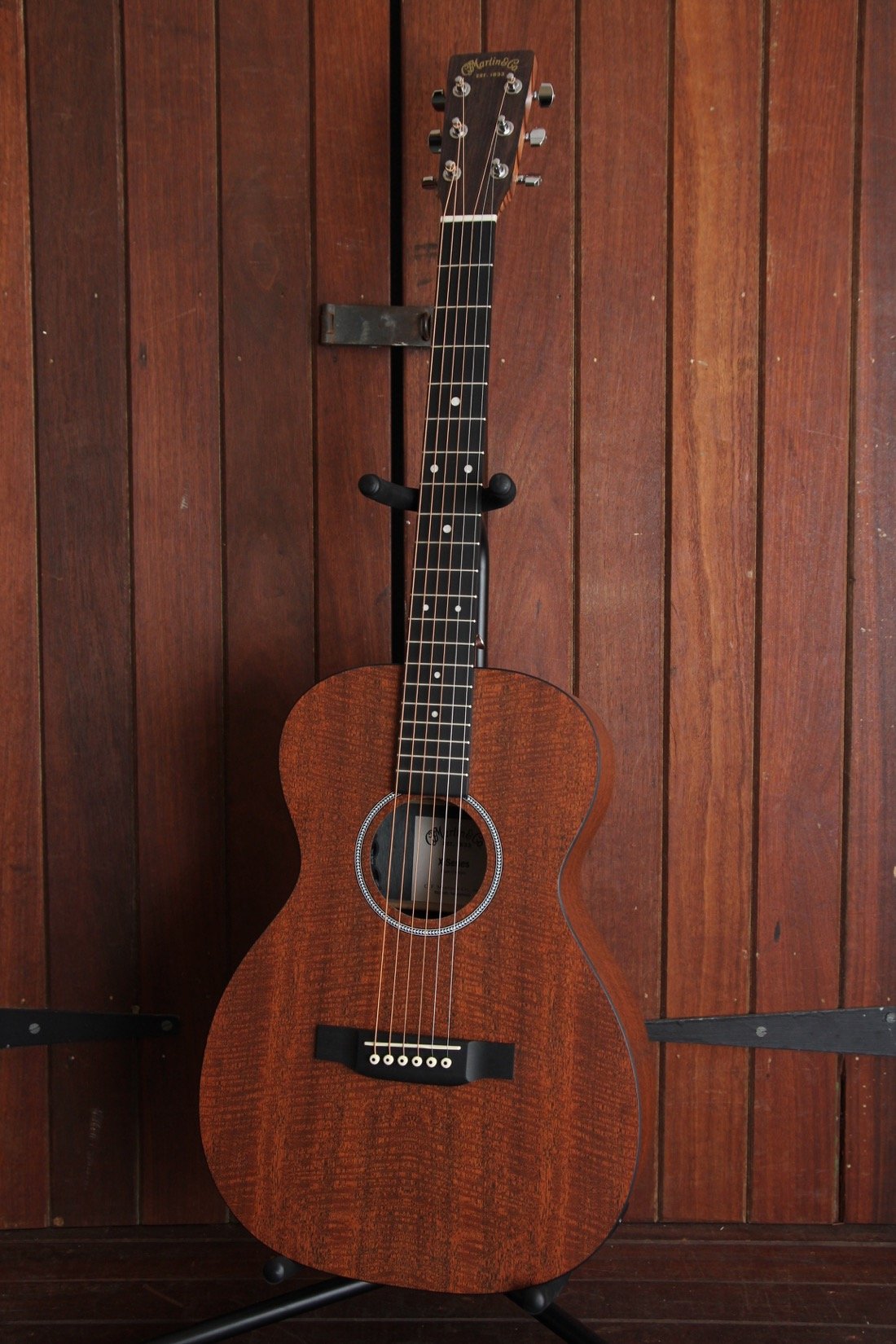 martin small body mahogany guitar