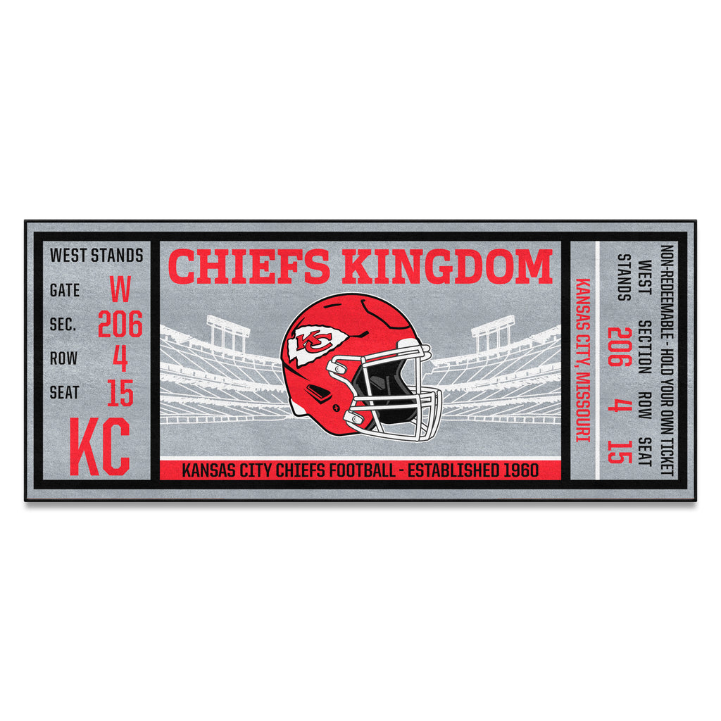 NFL Kansas City Chiefs Ticket Runner 30"x72" Reality Check Xtreme