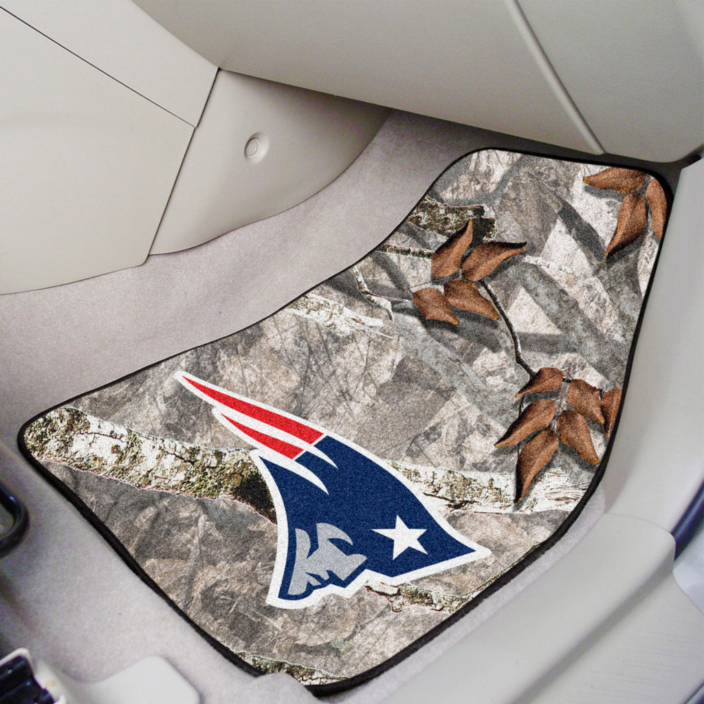 New England Patriots Camo Front 2 Piece Carpet Car Mat Set