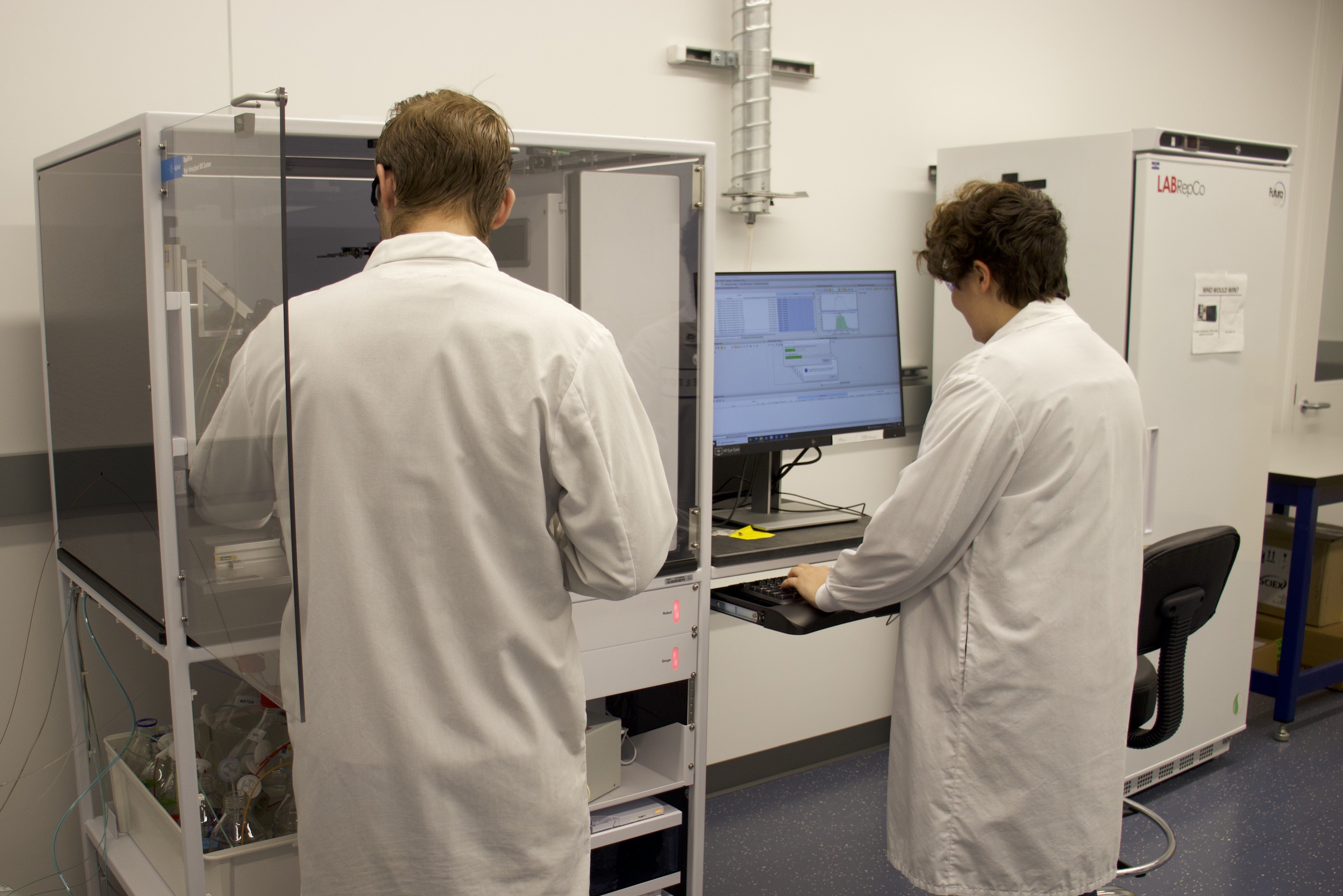 Laboratory with people working