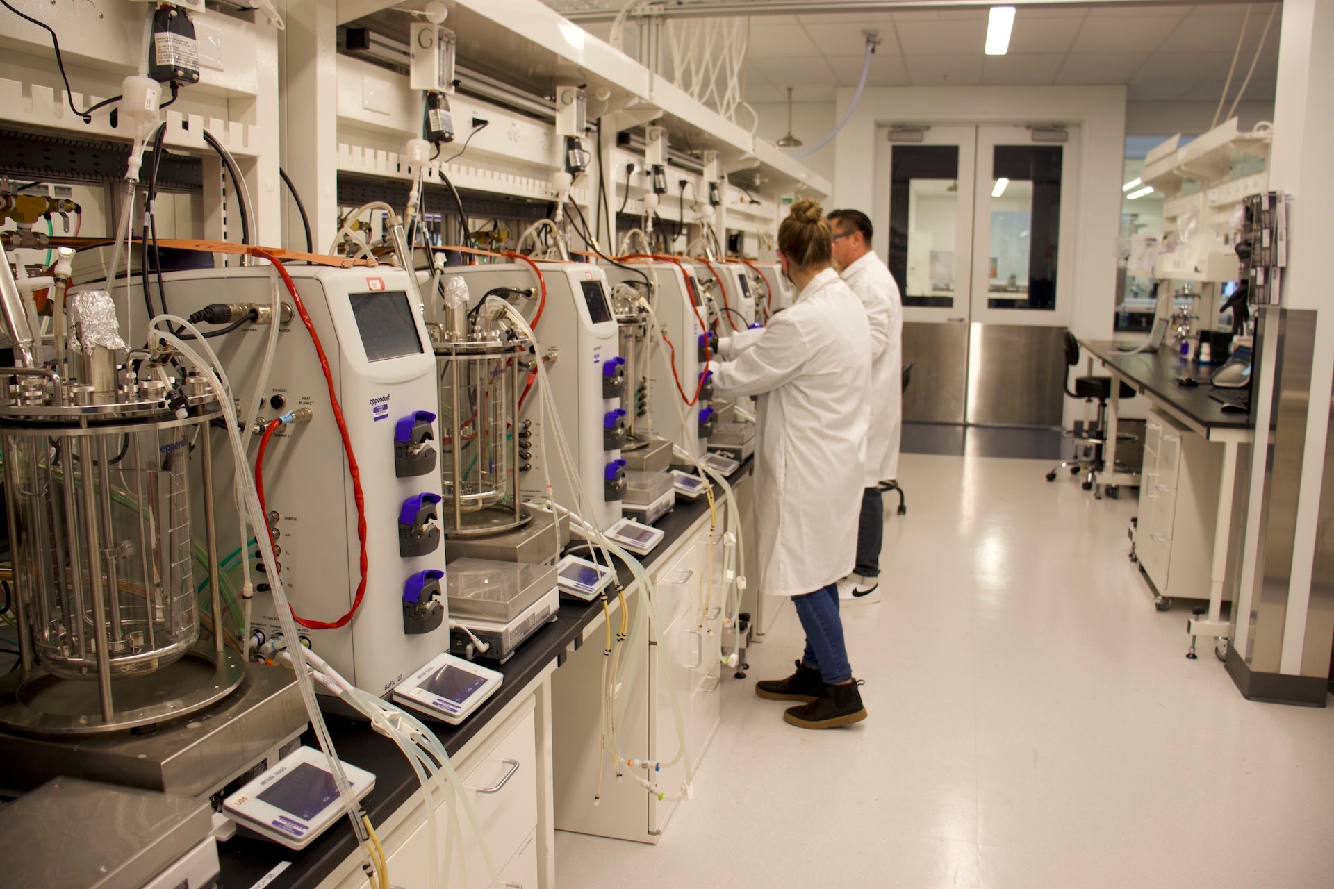 Laboratory with people working