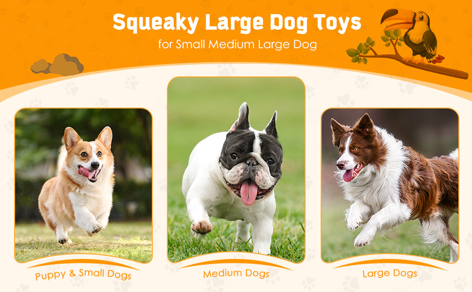 Squeaky Beak dog toy for dog types