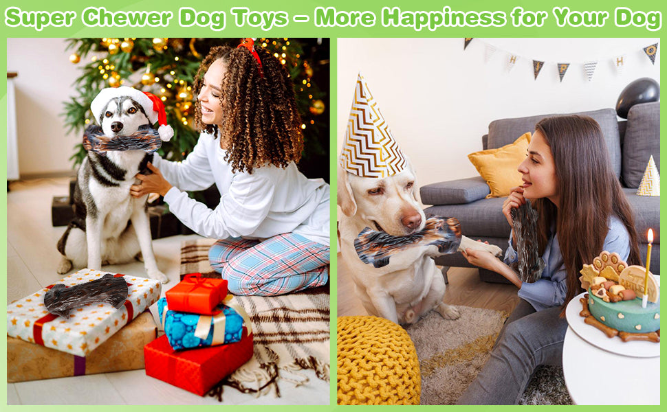 Twin-bark dog chew toys make perfect gifts for dogs
