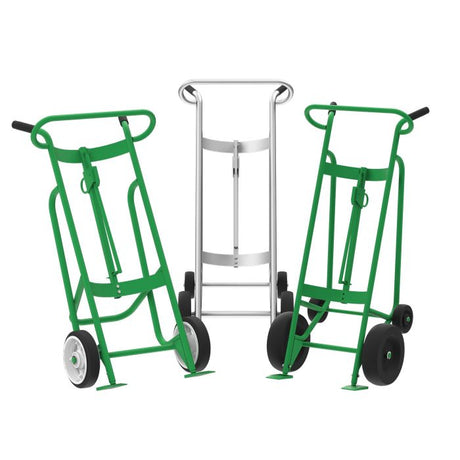 Valley Craft 2-Wheel Steel Drum Hand Truck with Solid Rubber Wheels and Security Cable Chime Hook, 1000 lb Capacity (F81735A7C)