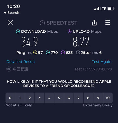 Speed Test - Unicom Beijing