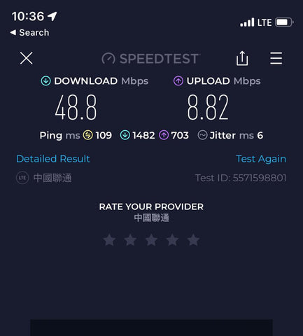 Speed Test, Unicom Shanghai