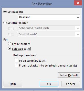 How to add new tasks to the baseline?1