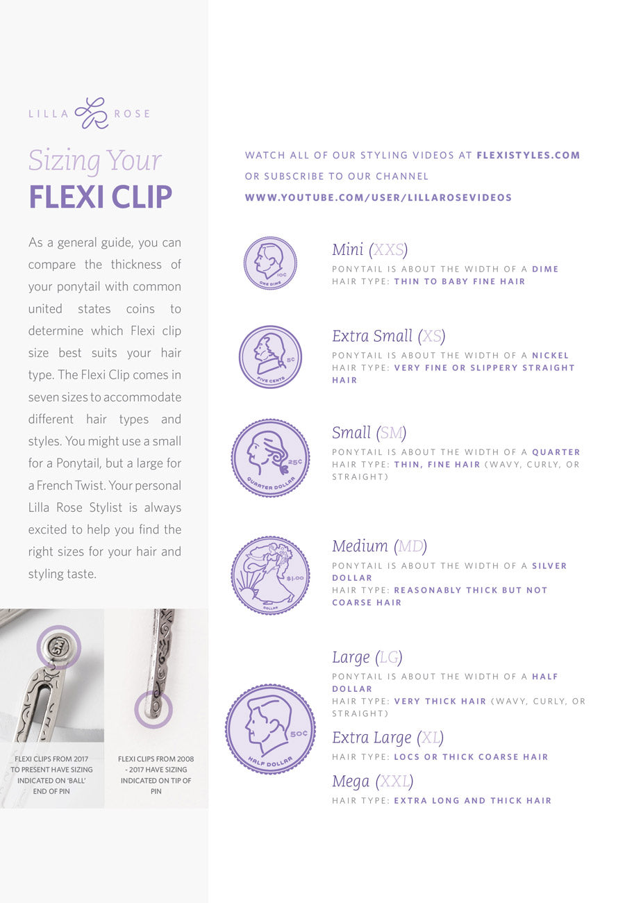 Flexi Clip Sizing Chart