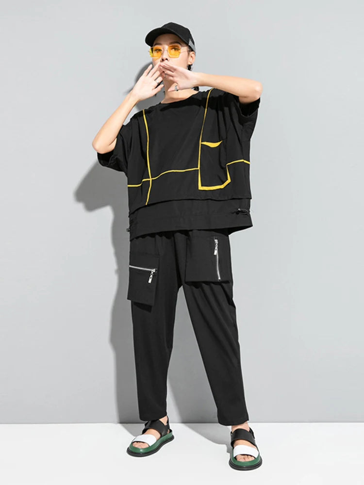 Pocket Split Big Size New Round Neck T-Shirts