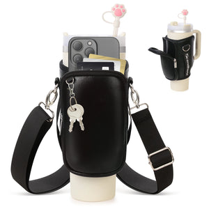 Outdoor Water Bottle Travel, Camping & Hiking Carrier Sling Bag - Look Love Lust