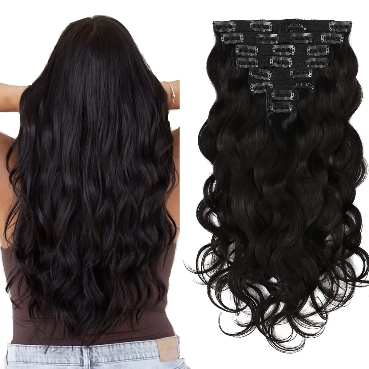 Body Wave Full Head Clip Hair Extensions