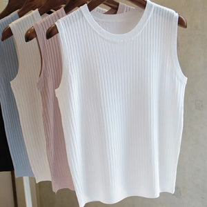 Knitted Vests Sleeveless Casual Thin Tank Tops - Look Love Lust