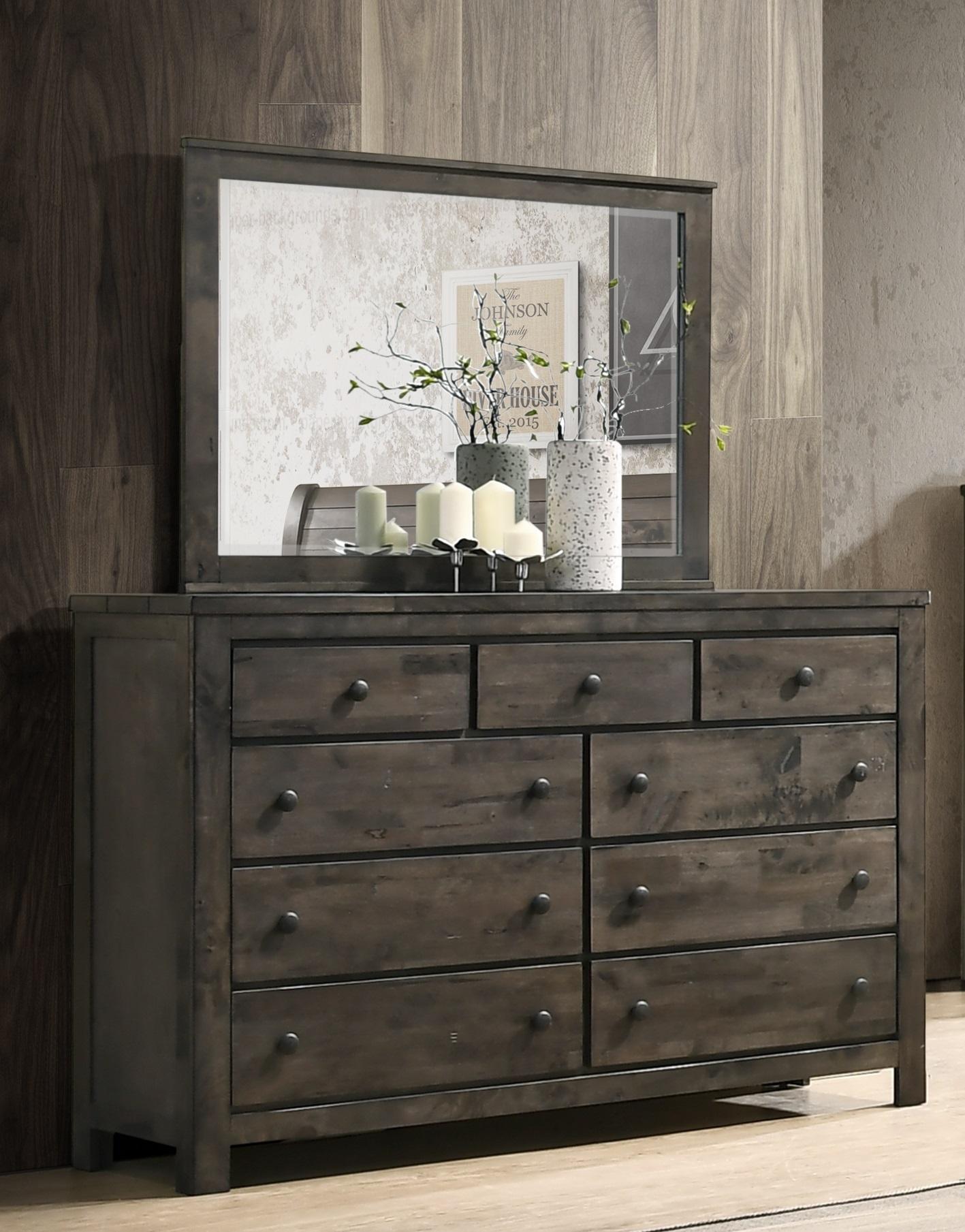 Classic New Furniture - Blue Ridge Mirror in Rustic Gray