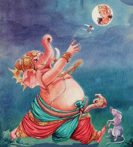 Ganesha vs Moon