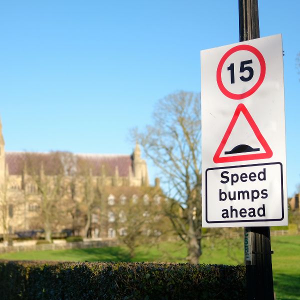 speed bump signage installation